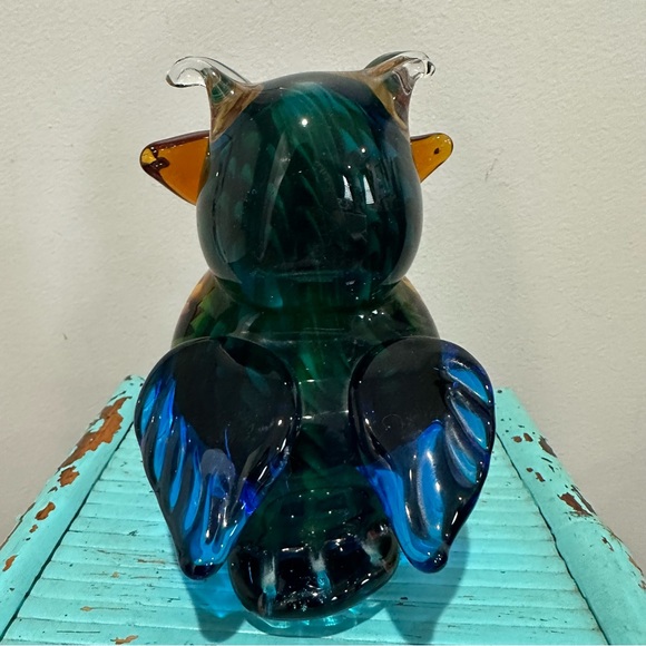 Art Glass Owl Paperweight - Picture 8 of 12